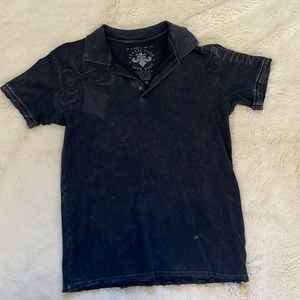 Men’s Affliction black polo size Large
